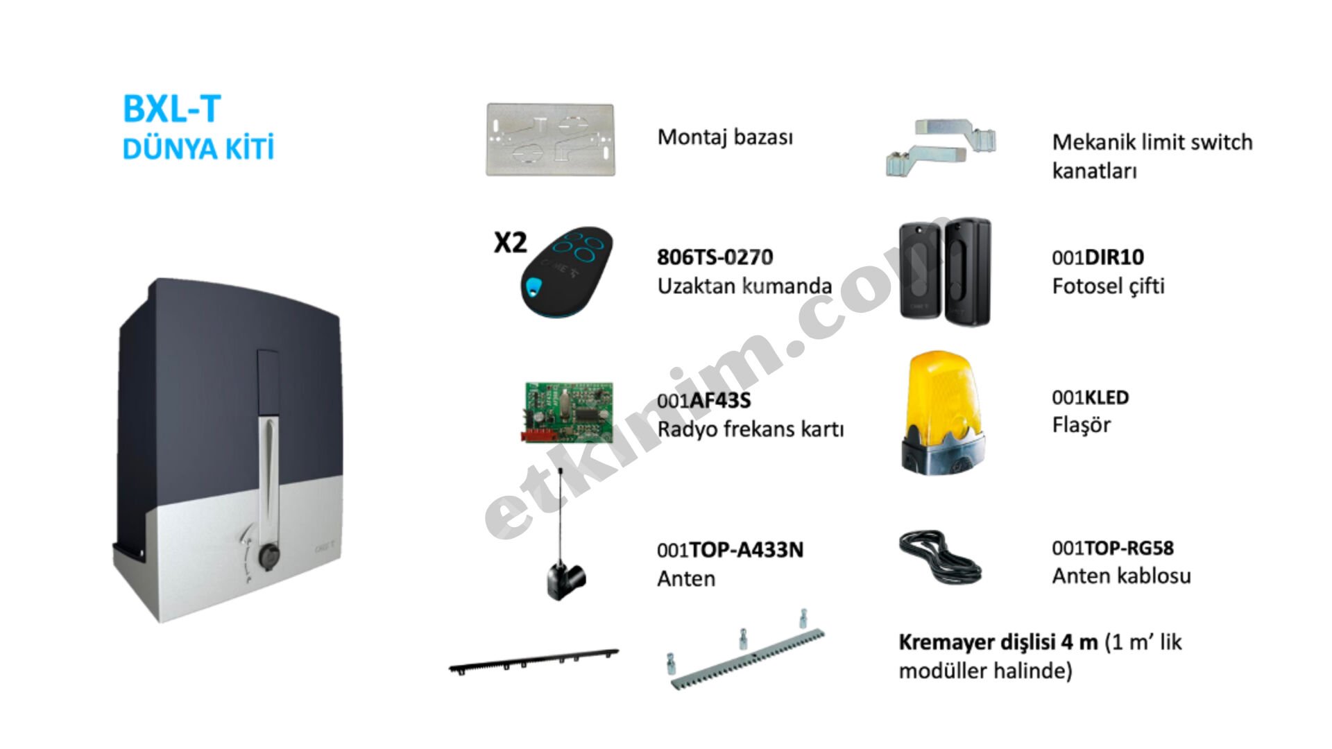Came BXL-T Kapı Motoru (Kit Paket)