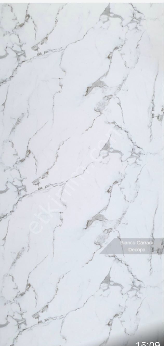 Bianco Carrara Mermer Desenli Pvc Duvar Paneli 122*244cm