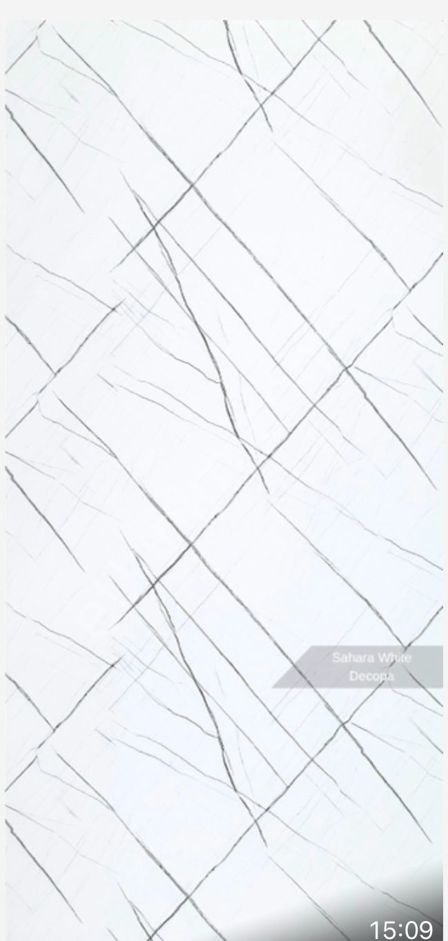 Sahara White Mermer Desenli Pvc Duvar Paneli 122*244cm