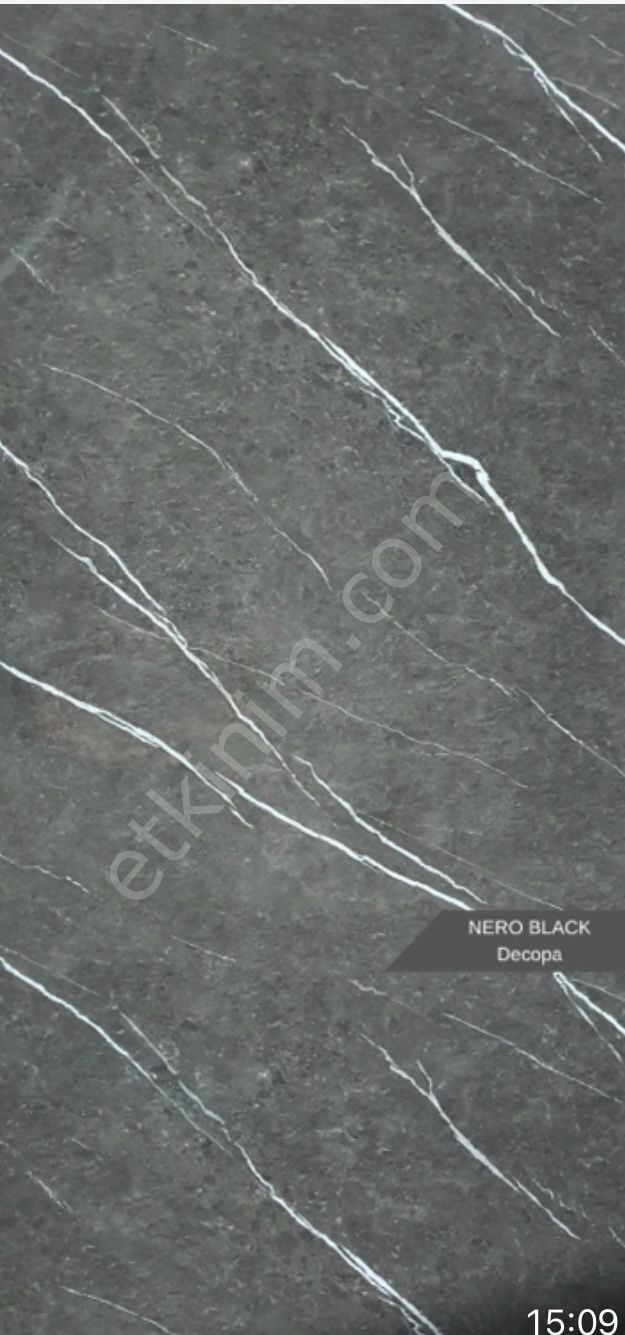 Nero Black Mermer Desenli Pvc Duvar Paneli 122*244cm