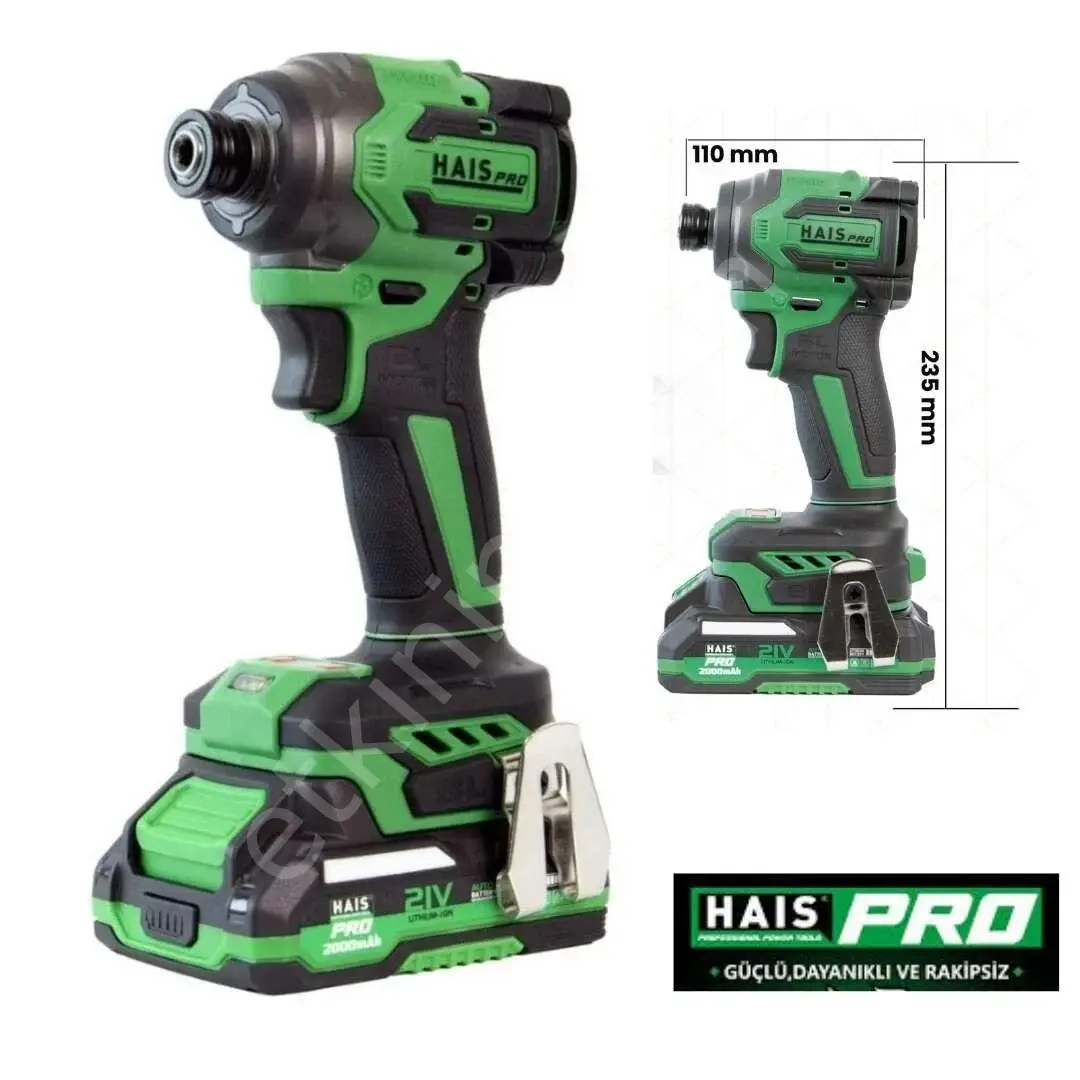 HAİS PRO Profesyonel Darbeli Vidalama 21 V 2.0 Ah Çift Akülü * RB-SD2108