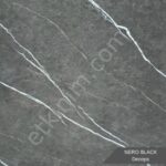 Nero Black Mermer Desenli Pvc Duvar Paneli 122*244cm