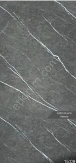 Nero Black Mermer Desenli Pvc Duvar Paneli 122*244cm