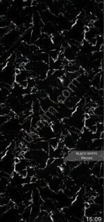Black White Mermer Desenli Pvc Duvar Paneli 122*244cm - Görsel 2